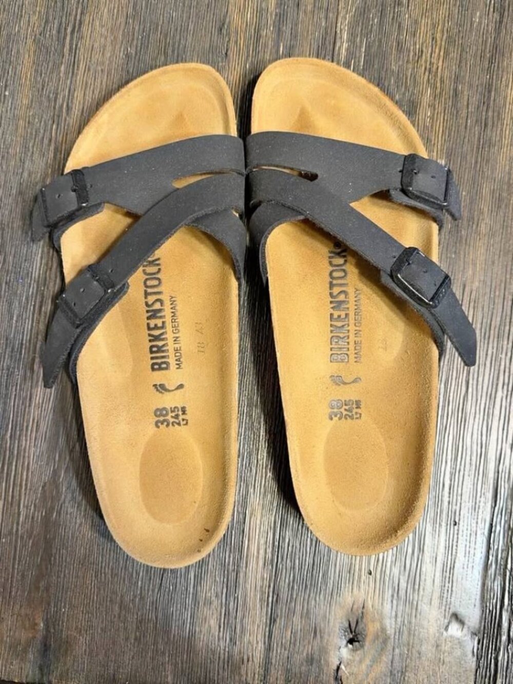 Birkenstock Mayari Black Sandals – Women’s Size EU 38 / US Women’s 7-7.5